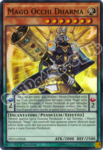 PEVO-IT018 Mago Occhi Dharma super rara 1a Edizione (IT) -NEAR MINT-
