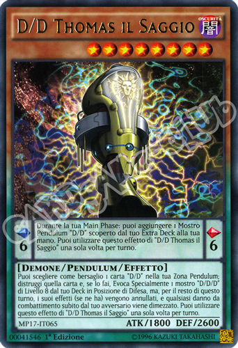 MP17-IT065 D/D Thomas il Saggio rara 1a Edizione (IT) -NEAR MINT-