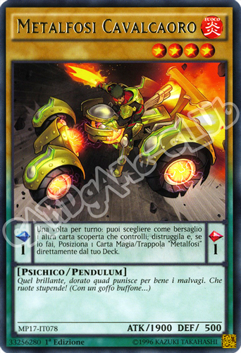 MP17-IT078 Metalfosi Cavalcaoro rara 1a Edizione (IT) -NEAR MINT-