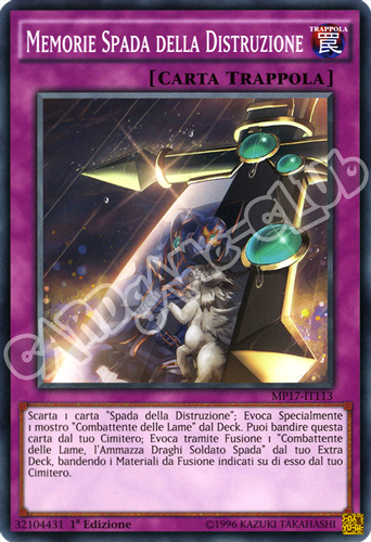 MP17-IT113 Memorie Spada della Distruzione comune 1a Edizione (IT) -NEAR MINT-