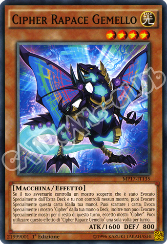 MP17-IT135 Cipher Rapace Gemello comune 1a Edizione (IT) -NEAR MINT-