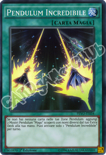PEVO-IT034 Pendulum Incredibile super rara 1a Edizione (IT) -NEAR MINT-