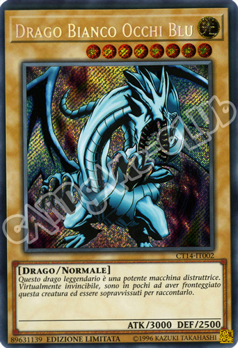 CT14-IT002 Drago Bianco Occhi Blu rara segreta Edizione Limitata (IT) -NEAR MINT-