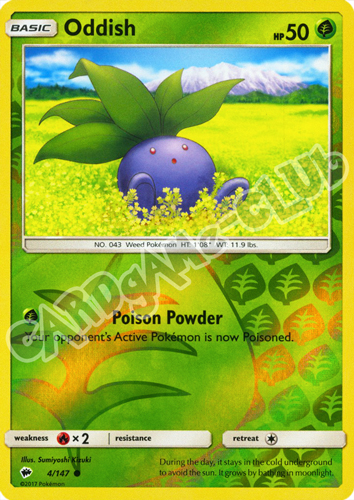 004 / 147 Oddish comune foil reverse (EN) -NEAR MINT-