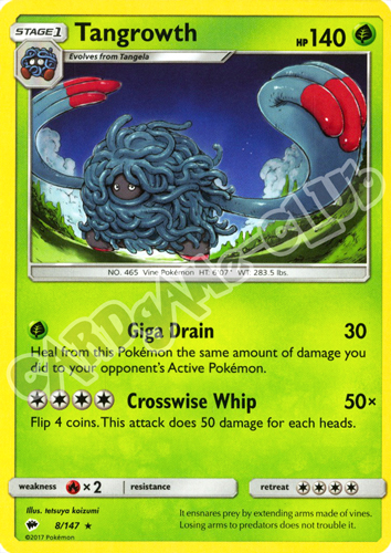 008 / 147 Tangrowth rara normale (EN) -NEAR MINT-