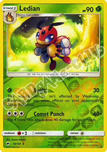 010 / 147 Ledian rara foil reverse (EN) -NEAR MINT-