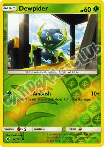 014 / 147 Dewpider comune foil reverse (EN) -NEAR MINT-