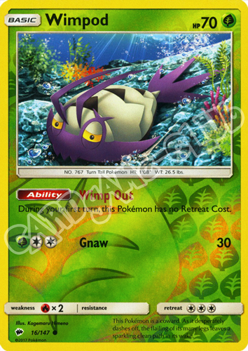 016 / 147 Wimpod comune foil reverse (EN) -NEAR MINT-