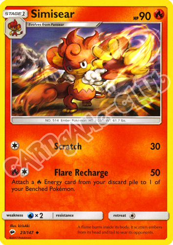 023 / 147 Simisear non comune normale (EN) -NEAR MINT-