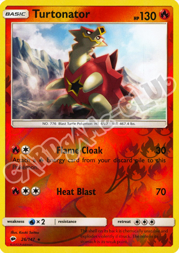 026 / 147 Turtonator rara foil reverse (EN) -NEAR MINT-