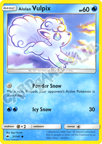 027 / 147 Alolan Vulpix comune normale (EN) -NEAR MINT-