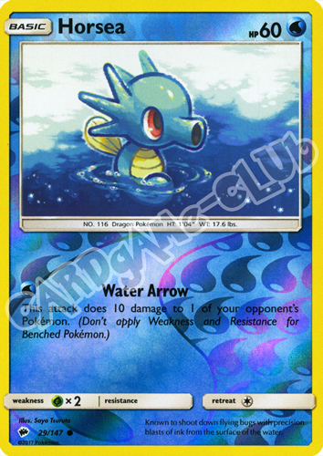 029 / 147 Horsea comune foil reverse (EN) -NEAR MINT-