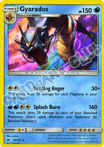 033 / 147 Gyarados rara foil (EN) -NEAR MINT-