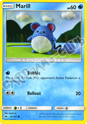 034 / 147 Marill comune normale (EN) -NEAR MINT-