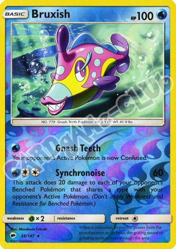 038 / 147 Bruxish rara foil reverse (EN) -NEAR MINT-