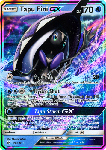 039 / 147 Tapu Fini GX rara GX foil (EN) -NEAR MINT-