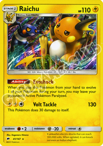 041 / 147 Raichu rara foil (EN) -NEAR MINT-