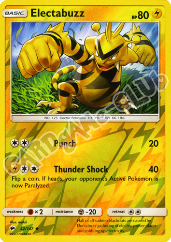 042 / 147 Electabuzz non comune foil reverse (EN) -NEAR MINT-