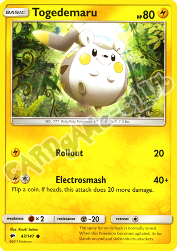 047 / 147 Togedemaru comune normale (EN) -NEAR MINT-