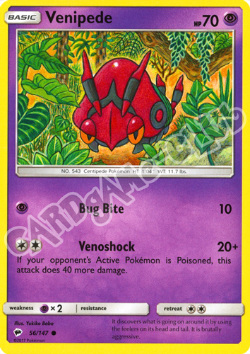 056 / 147 Venipede comune normale (EN) -NEAR MINT-