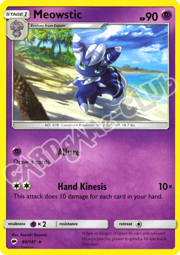 060 / 147 Meowstic rara foil reverse (EN) -NEAR MINT-