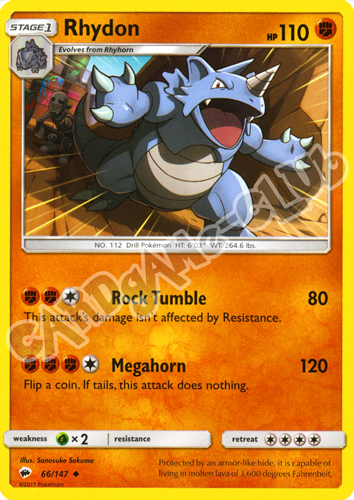 066 / 147 Rhydon non comune normale (EN) -NEAR MINT-