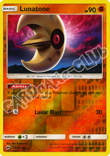 068 / 147 Lunatone non comune foil reverse (EN) -NEAR MINT-