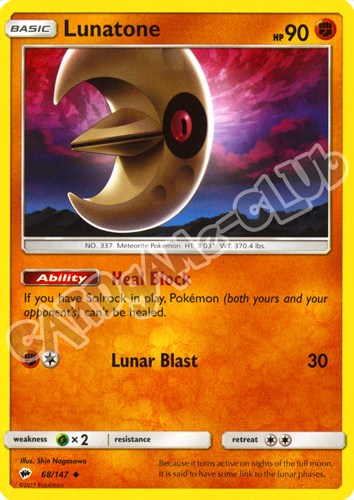 068 / 147 Lunatone non comune normale (EN) -NEAR MINT-