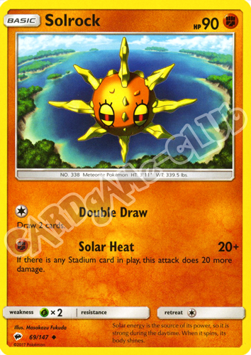 069 / 147 Solrock non comune normale (EN) -NEAR MINT-