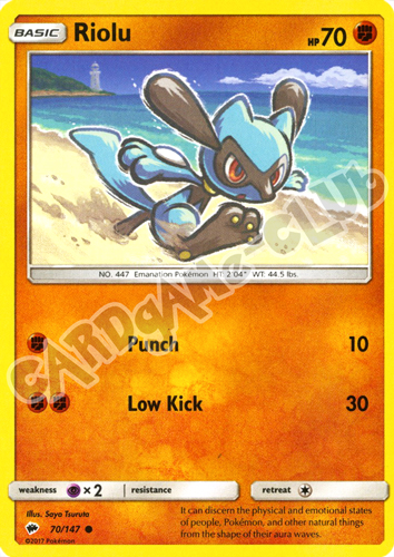070 / 147 Riolu comune normale (EN) -NEAR MINT-