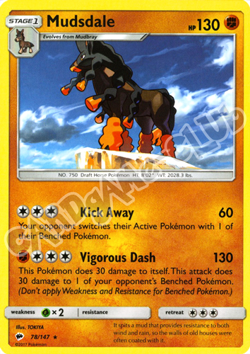 078 / 147 Mudsdale rara normale (EN) -NEAR MINT-