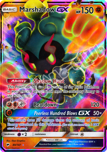 080 / 147 Marshadow GX rara GX foil (EN) -NEAR MINT-