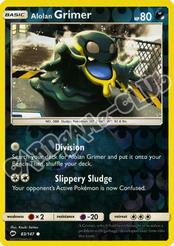 083 / 147 Alolan Grimer comune foil reverse (EN) -NEAR MINT-