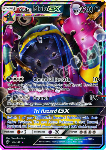 084 / 147 Alolan Muk GX rara GX foil (EN) -NEAR MINT-