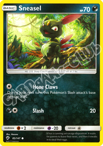 085 / 147 Sneasel comune normale (EN) -NEAR MINT-