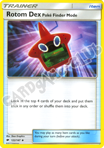 122 / 147 Rotom Dex Poke' Finder Mode non comune normale (EN) -NEAR MINT-