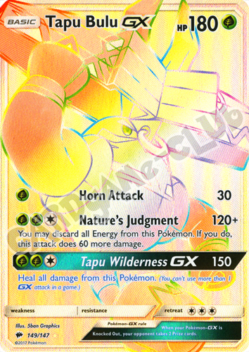149 / 147 Tapu Bulu GX rara segreta foil (EN) -NEAR MINT-
