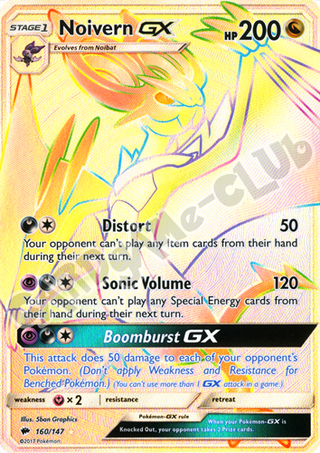 160 / 147 Noivern GX rara segreta foil (EN) -NEAR MINT-