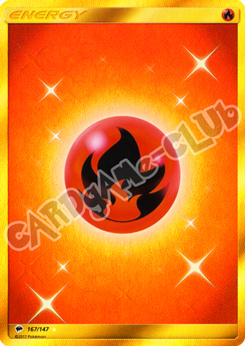 167 / 147 Fire Energy rara segreta foil (EN) -NEAR MINT-