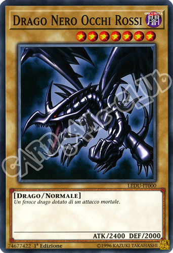 LEDU-IT000 Drago Nero Occhi Rossi comune 1a Edizione (IT) -NEAR MINT-