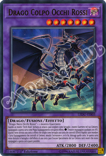 LEDU-IT003 Drago Colpo Occhi Rossi ultra rara 1a Edizione (IT)  -GOOD-