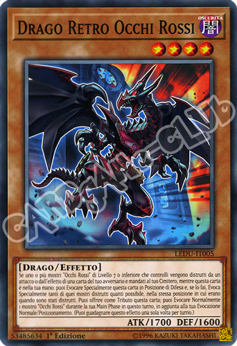 LEDU-IT005 Drago Retro Occhi Rossi comune 1a Edizione (IT) -NEAR MINT-