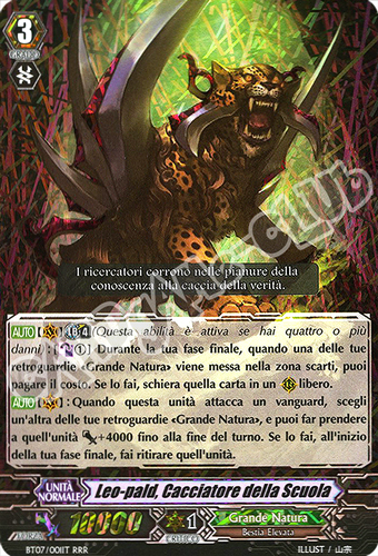 BT07-IT001 Leo-pald, Cacciatore della Scuola tripla rara foil (IT) -NEAR MINT-