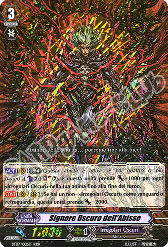 BT07-IT005 Signore Oscuro dell'Abisso tripla rara foil (IT) -NEAR MINT-