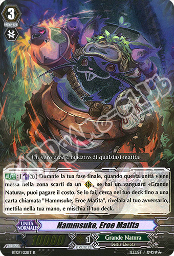 BT07-IT021 Hammsuke, Eroe Matita rara foil (IT) -NEAR MINT-