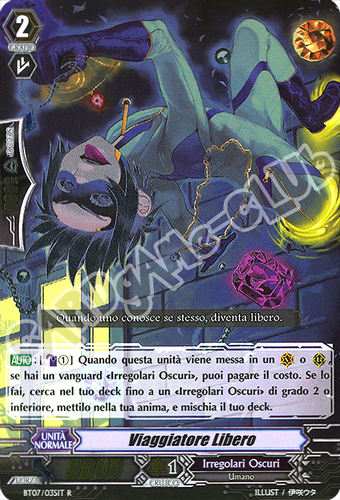 BT07-IT035 Viaggiatore Libero rara foil (IT) -NEAR MINT-