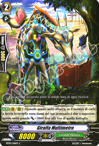 BT07-IT049 Giraffa Multimetro comune normale (IT) -NEAR MINT-