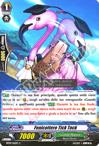 BT07-IT052 Fenicottero Tick Tock comune normale (IT) -NEAR MINT-