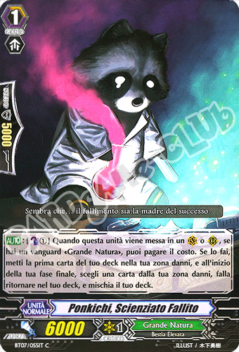BT07-IT055 Ponkichi, Scenziato Fallito comune normale (IT) -NEAR MINT-