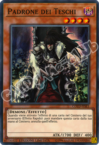 COTD-ITSE1 Padrone dei Teschi super rara Edizione Limitata (IT) -NEAR MINT-